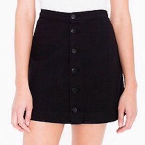 AMERICAN APPAREL BLACK BUTTON DOWN SKIRT